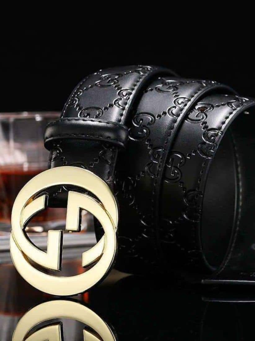 The Perfect Accessory for Any Outfit | Gucci Black & Gold Men's Belt - La  Black
