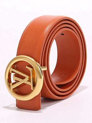 Men's Genuine LV Leather Belt - lablack